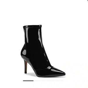 Catherine Malandrino black patent ankle boots NEW